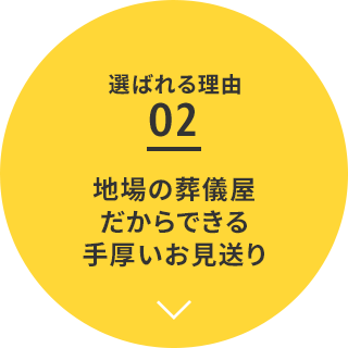 選ばれる理由02地場の葬儀屋だからできる手厚いお見送り